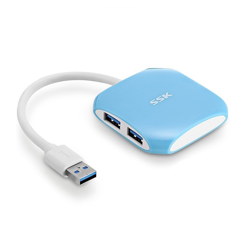 Bộ Chuyển Đổi Chia 4 Cổng Hub USB 3.0 SSK SHU300 - Bảo Hành Chính Hãng 6 Tháng