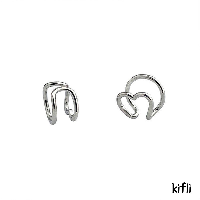 Khuyên Kẹp Vành Tai Hình Trái Tim Đơn Giản Phong Cách Hàn Quốc Cho Nữ