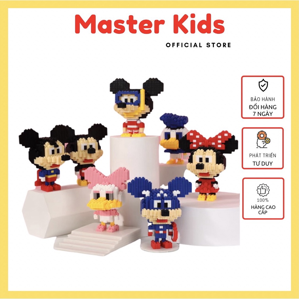 Đồ chơi trí tuệ, xếp hình lego nhiều nhân vật cho bé Master Kids