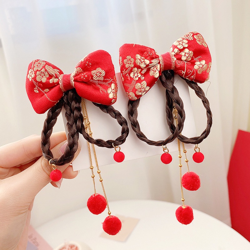 Kẹp tóc cho bé Bé gái với nơ kẹp tóc băng đô Tết Tết mùa xuân quà tặng phụ kiện tóc AKKU