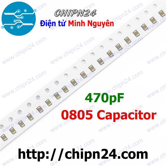 [25 CON] Tụ dán SMD 0805 470p 50V 10% (470pF 471)