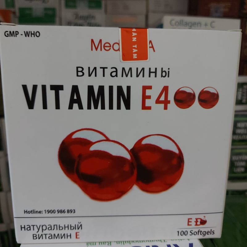 Vitamin E đỏ hộp 10 vỉ x10 viên