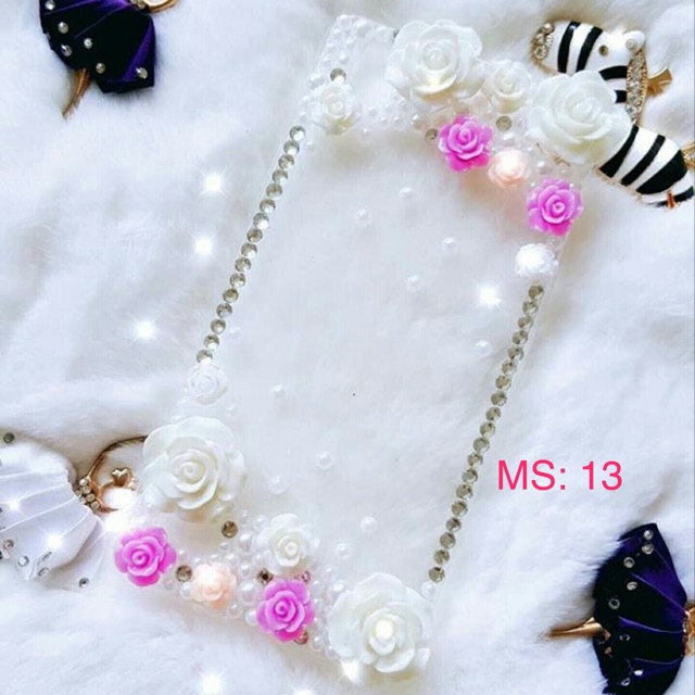 Ốp Lưng Handmade Đính Đá Bông Nhiều Kiểu