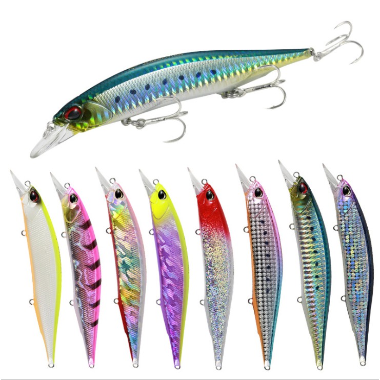 Mồi câu cá nhân tạo hình cá tuế bằng nhựa cứng 13cm/16.6g