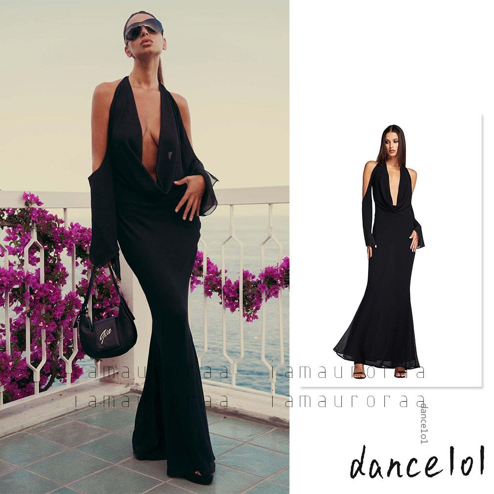 Đầm Múa 1O1 Tay Dài Lưng Cao Màu Trơn Thời Trang Mùa Hè Cho Nữ