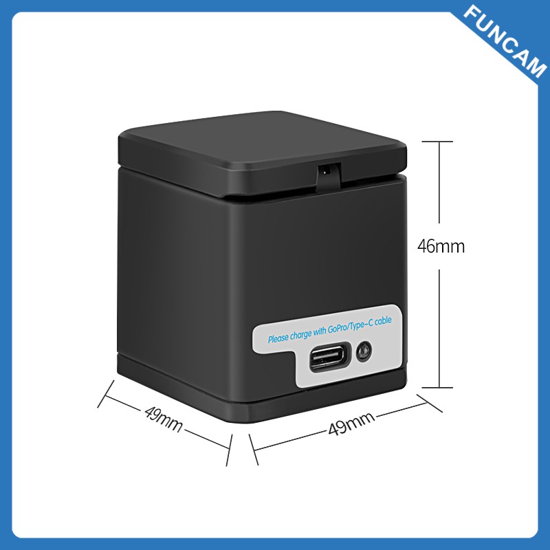 Sạc 3 kèm pin Telesin Gopro 8, Gopro 7, Gopro 6, Gopro 5 Black