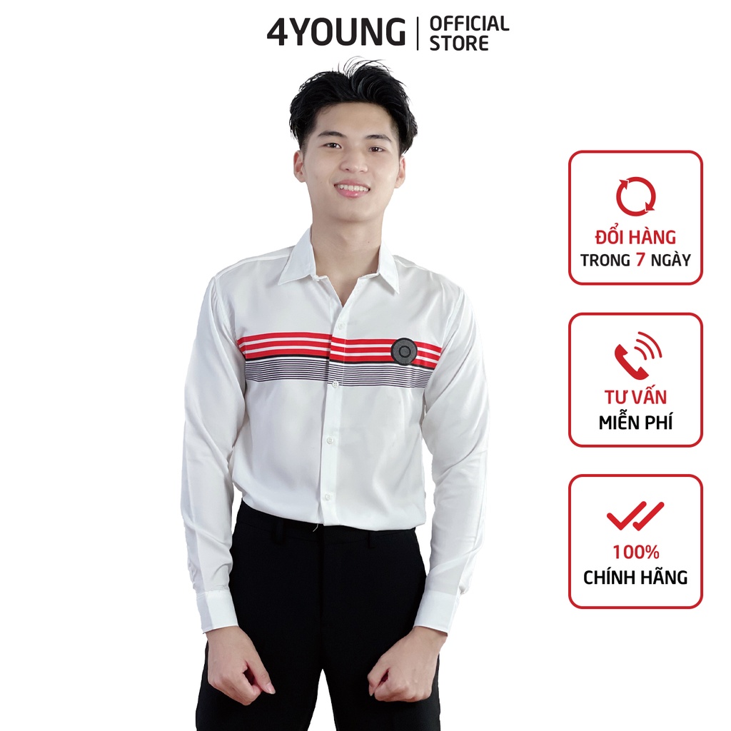 Áo sơ mi nam tay dài form rộng thời trang siêu đẹp 4YOUNG SM205 | BigBuy360 - bigbuy360.vn