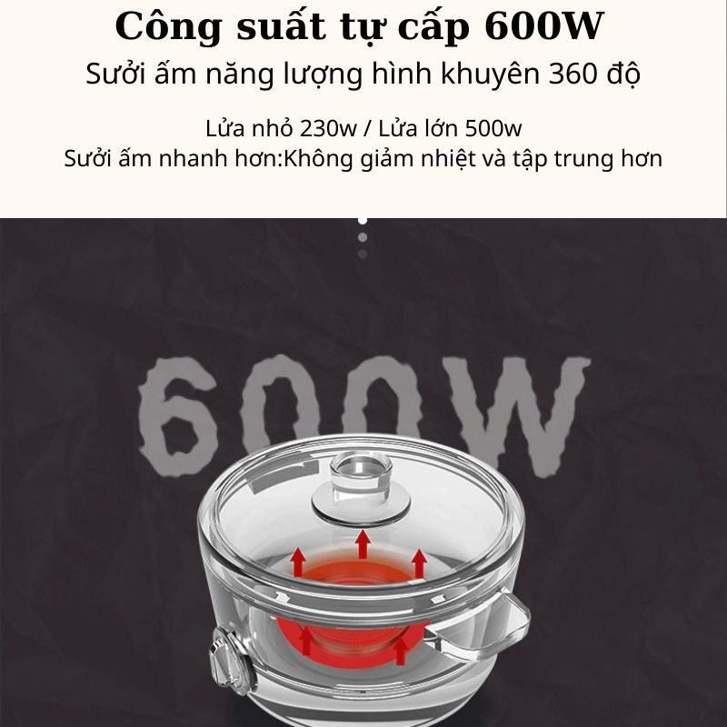 Nồi điện đa năng mini, nồi lẩu điện nhỏ gọn tráng men chống dính cao cấp ANKALE 1,5L dành cho 1-2 người ăn