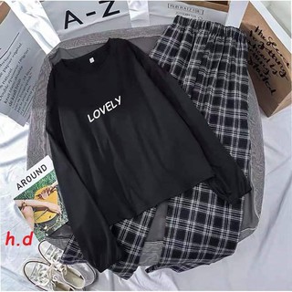 Sét bộ áo nam nữ quần kẻ Unisex Full Form to, rộng rãi, thoải mái, NHIỀU MẪU HOT, đồ bộ hoạt hình Freesize FANI