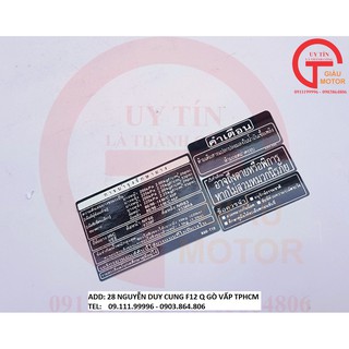 BỘ TEM THÔNG SỐ DÁN CHO XE CLICK THÁI