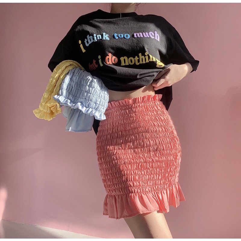 NIEYO MADE-Wrinkled Skirt