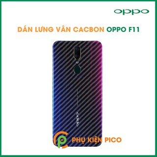 Dán lưng Oppo F11 trong suốt nổi vân Carbon 3D tản nhiệt tốt - Dán lưng vân Carbon Oppo F11
