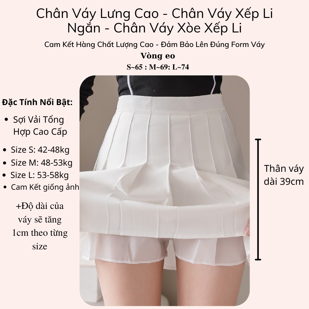 Chân Váy Xếp Ly Lưng Cao Màu Trắng Loại 1 Thời Trang Cao Cấp Freeship,Chân Váy Trắng Ngắn Thể Thao QC Mới Siêu Xinh | BigBuy360 - bigbuy360.vn