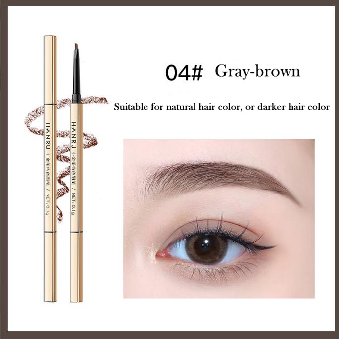 ✌ Hàng tồn kho✌Chì kẻ mày thanh vàng nhỏ với đầu cọ lông mày siêu mịn Không thấm nước và không đánh dấu