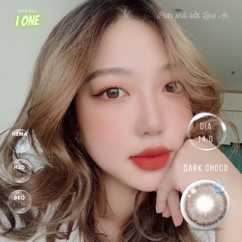<NEW ARRIVAL> Lens mắt cận nhập khẩu từ Hàn Quốc IONE DARK-CHOCO. Có cận lệch