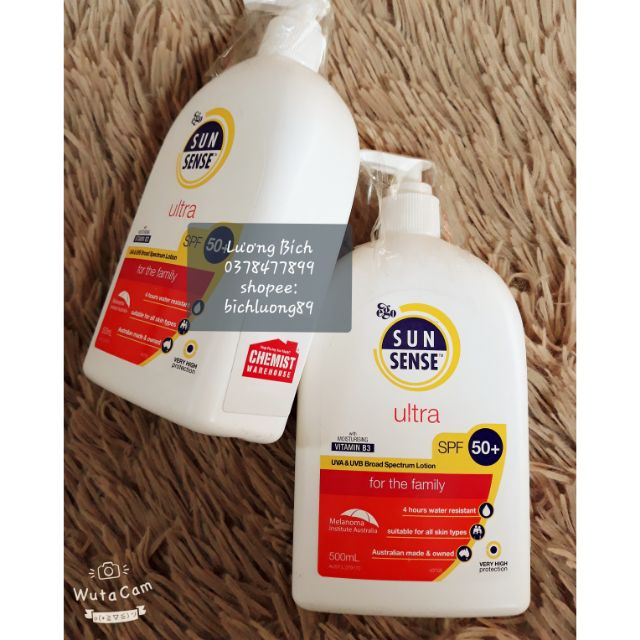 Em chống nắng Sun Sense SPF 50+ cho cả gia đình 500ml