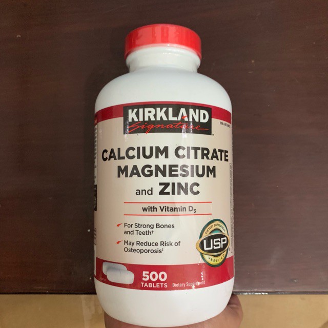 Viên Uống Calcium Magnesium Zinc 500 viên Kirkland