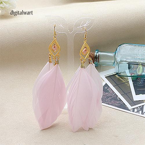 Đôi khuyên tai nữ kết hợp lông vũ xinh xắn