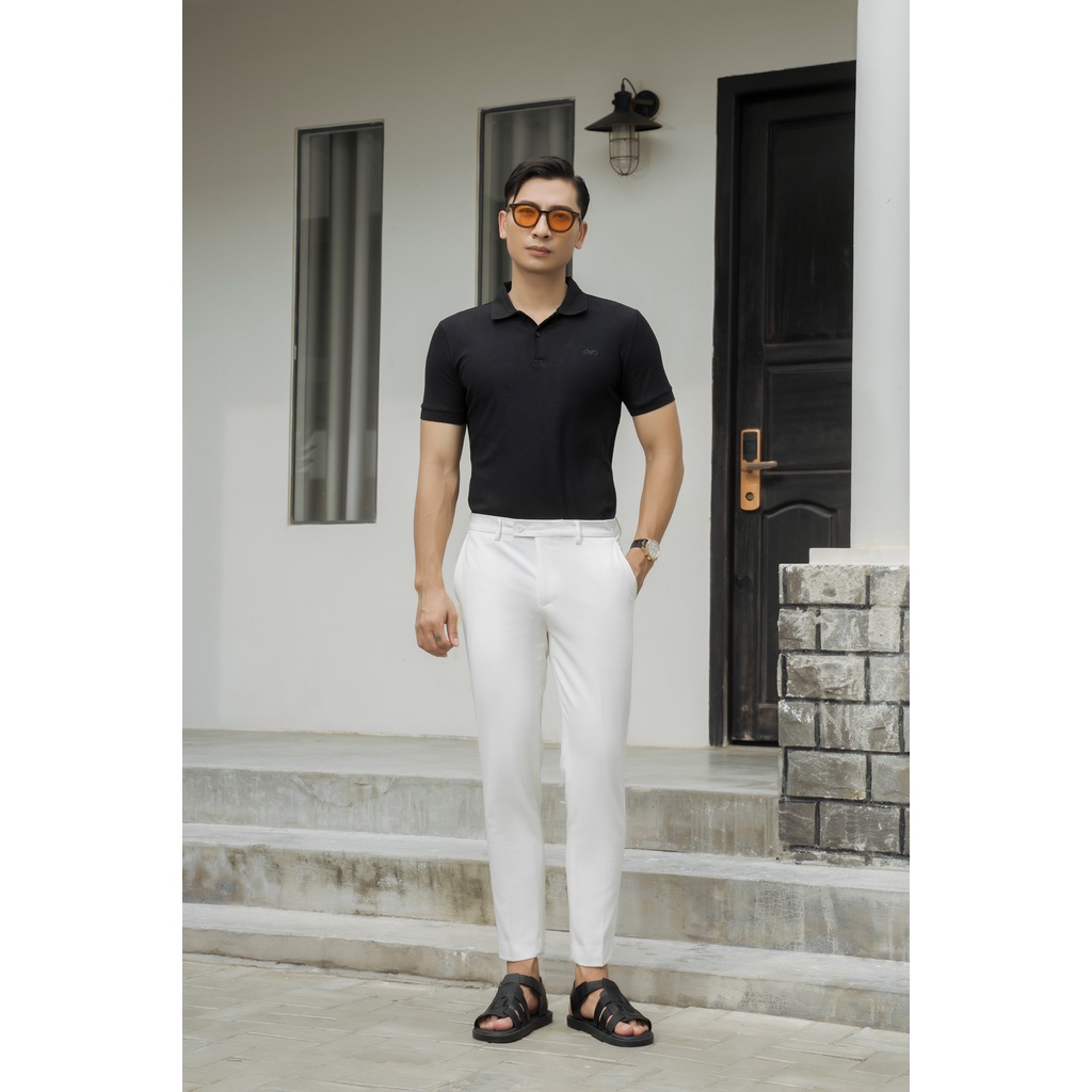 Áo Polo Americus Gosani Logo Bạch Dương Màu Đen Và Vàng Tươi