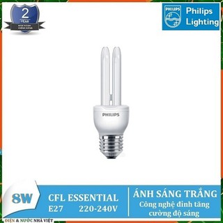 BÓNG ĐÈN PHILIPS ESSENTIAL 8W & 18W & 23W E27  HUỲNH QUANG COMPACT ( TIẾT KIỆM ĐIỆN - ÁNH SÁNG TRẮNG & VÀNG )
