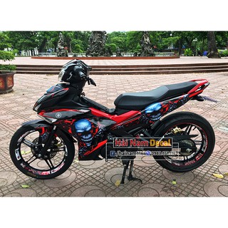 Tem Trùm Exciter 150 Đỏ Đen Đầu Lâu