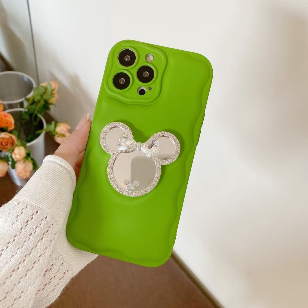 Ốp Điện Thoại tpu Mềm Tráng Gương Hình Bánh Mì / Mickey Dễ Thương Cho Iphone 12 pro max 11 pro max xs max xr x 13promax
