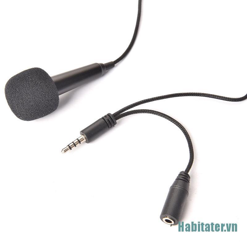 【Habitater】Portable Stereo Studio Mic KTV Karaoke Mini Microphone For Cell Phone PC Mic