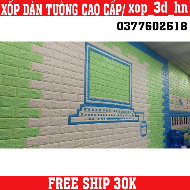 [Mã LIFEHLDEC giảm 10% đơn 99k] MIẾNG XỐP DÁN TƯỜNG 3D CHỐNG ẨM CÁCH ÂM CÁCH NHIỆT KT 70cm x 77cm DÀY 3MM