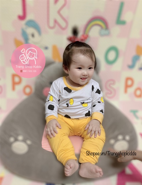 BỘ DÀI TAY MINKYMOM HOẠ TIẾT DỄ THƯƠNG CHO BÉ 6-18kg