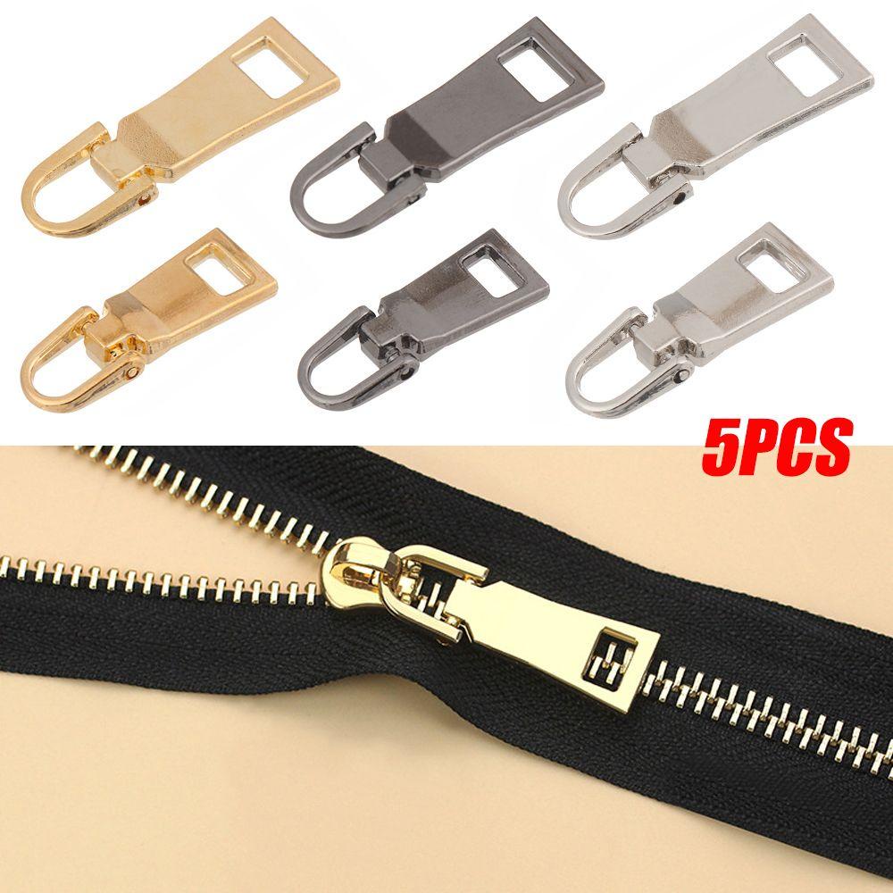 JUNE Bộ 5 Đầu Khóa Kéo Bằng Kim Loại Thay Thế Chuyên Dụng Cho May Vá
