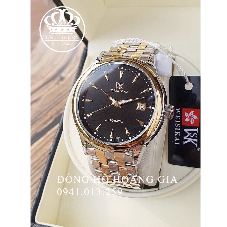 Đồng Hồ Cơ Nam Weisikai - 145D - Chống nước - Chống Xước - Bảo hành 12 tháng kèm Thẻ BH