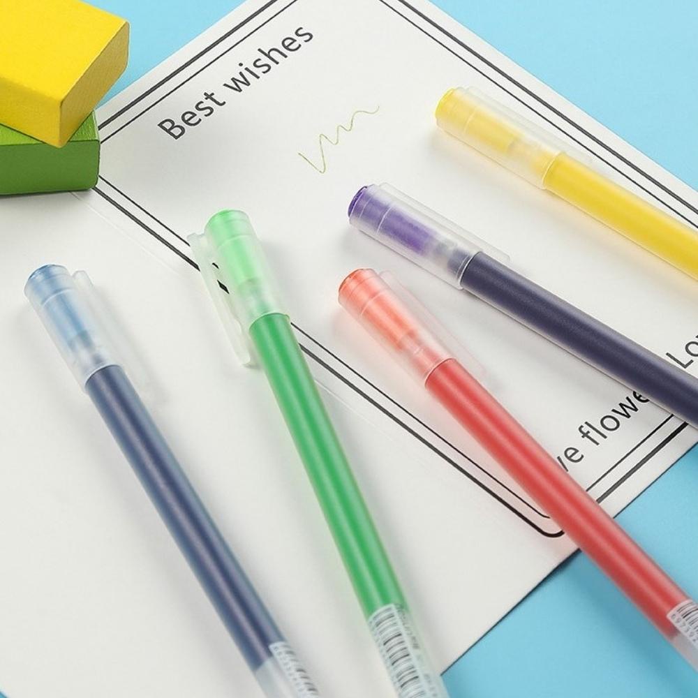 Bút bi nước mã 5211 Resun dupe Muji mực gel nhiều màu Pison ngòi viết 0.5mm 5 màu