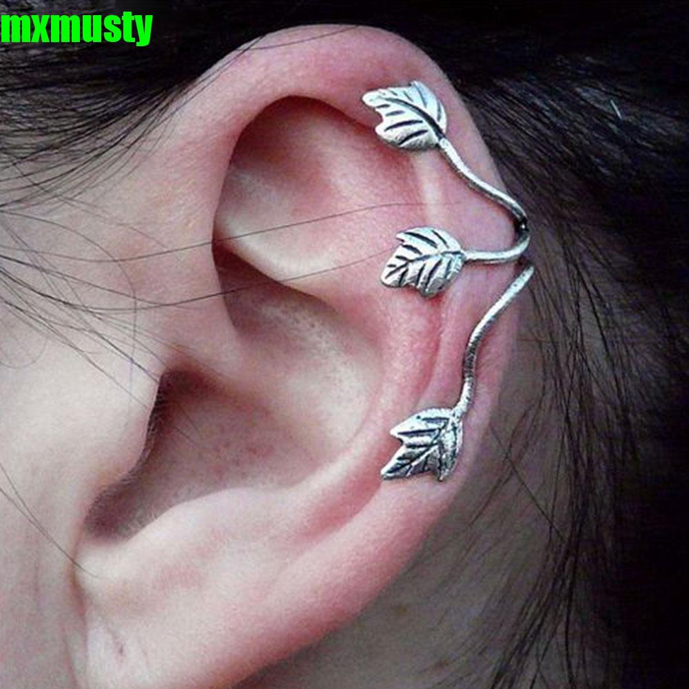 MXMUSTY Retro Gothic Leaf Helix Punk Ear Cuff