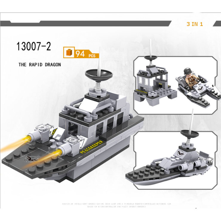 [Giá hủy diệt] Bộ xếp hình Cogo 13007 Chiến Đấu dành cho bé 6+