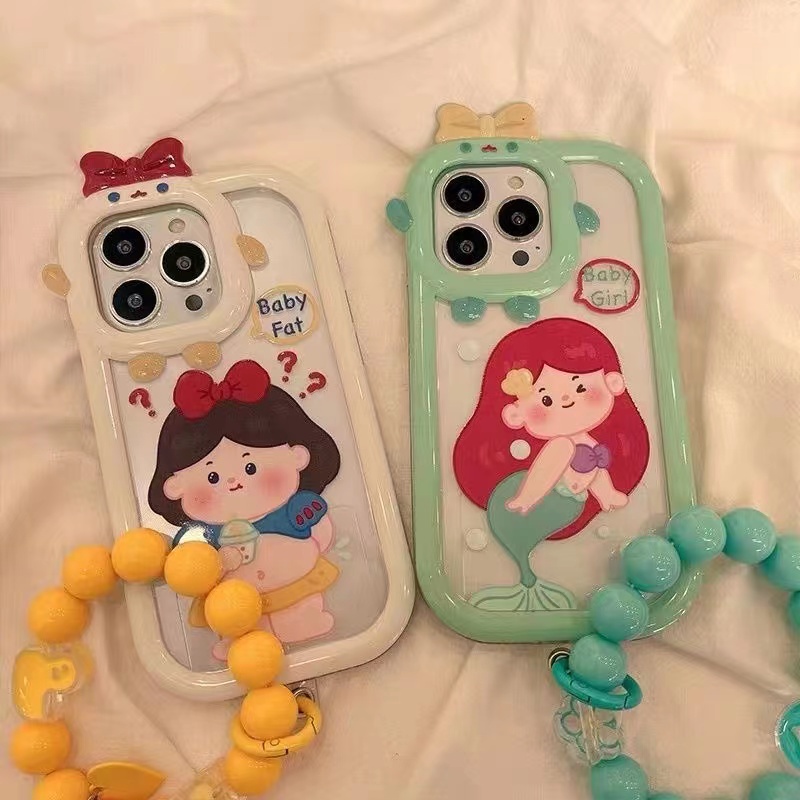 Ốp Điện Thoại Dẻo Trong Suốt Họa Tiết Hoạt Hình Công Chúa Dễ Thương Chống Sốc Cho iPhone 14 13 12 11 Pro Max 2023