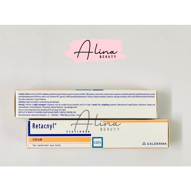 Tretinoin Retacnyl Cream 0.025%/0.05% kem dưỡng chống lão hoá, giảm mụn, trẻ hóa da 30g