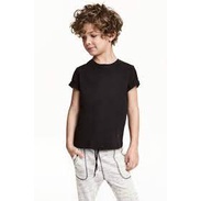 ÁO THUN HM KID AUTH  BLACK COTTON T-SHIRT MUA SALE