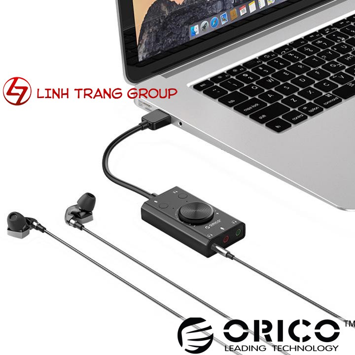 Sound card (card âm thanh) gắn cổng USB Orico SC2 PK39