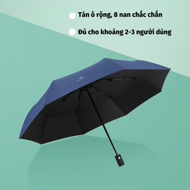 Ô Che Nắng Dù Đi Mưa Gấp Gọn Chống Thấm Tự Động Đóng Mở Chống Tia UV Thời Trang Cao Cấp Dù Che Mưa Toki