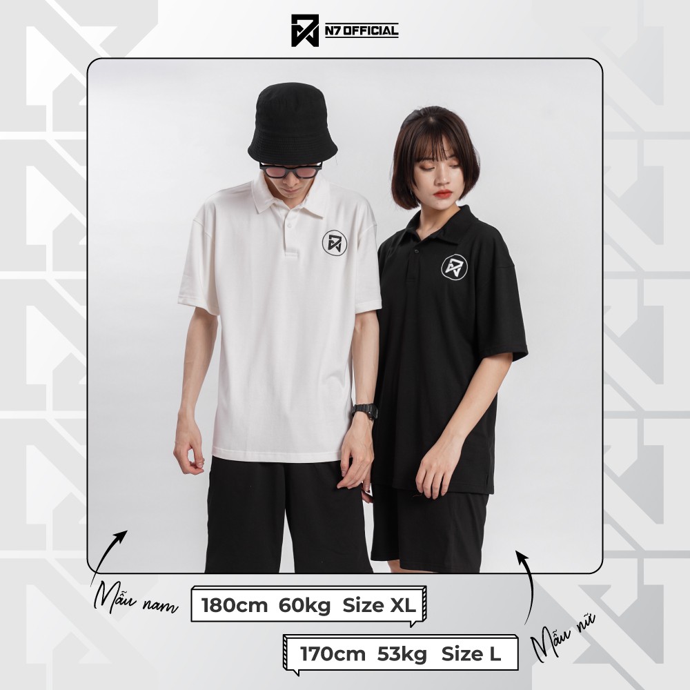 Áo thun POLO BASIC N7 OFFICIAL Unisex phông trơn nam nữ tay lỡ mùa hè oversize form rộng thời trang phong cách Hàn Quốc | BigBuy360 - bigbuy360.vn