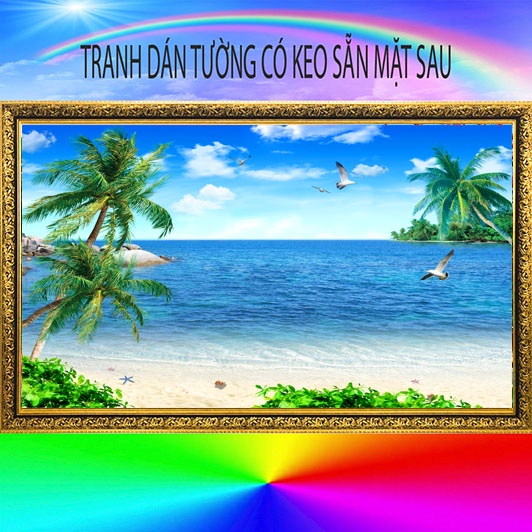 Tranh dán tường có keo sẵn mặt sau