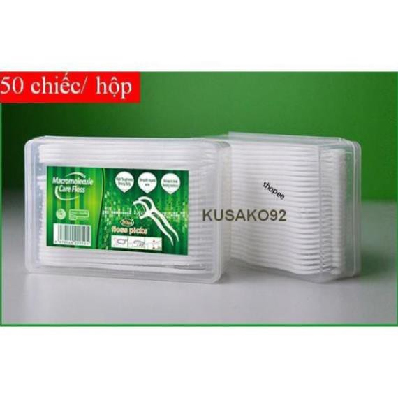 [Mua 2 tặng 1] Tăm chỉ nha khoa Macromolecule hộp 10-50 chiếc/ Dental floss/ Dental floss pick