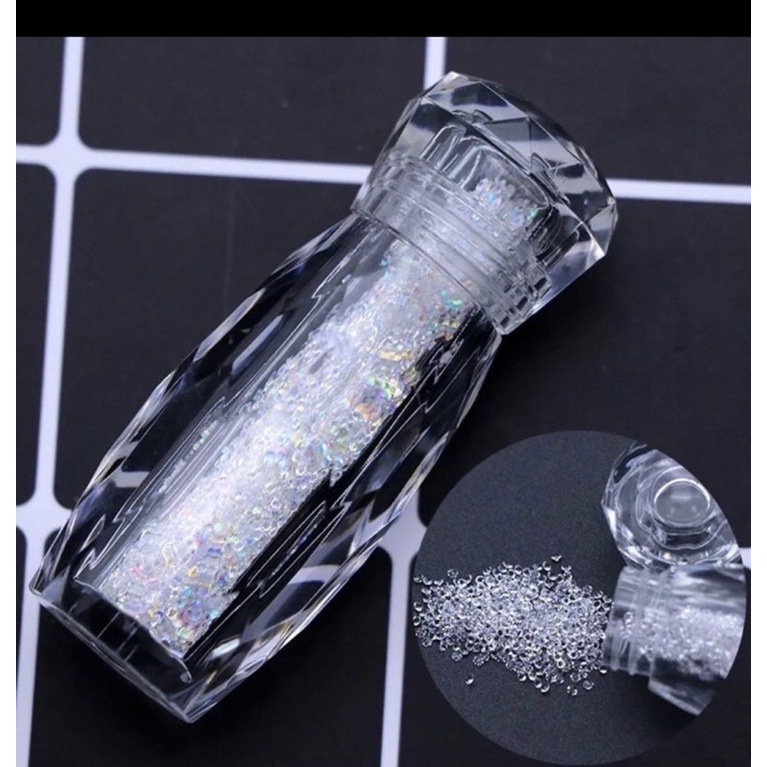 Đá rắc trắng nail