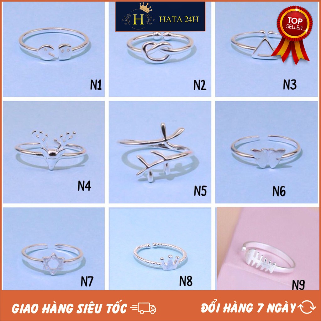[CỰC ĐẸP] BỘ NHẪN THỜI TRANG BẠC 925 THÁI SÁNG BÓNG SIÊU ĐẸP