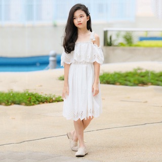 Váy 2 dây trễ vai bèo ngực công chúa