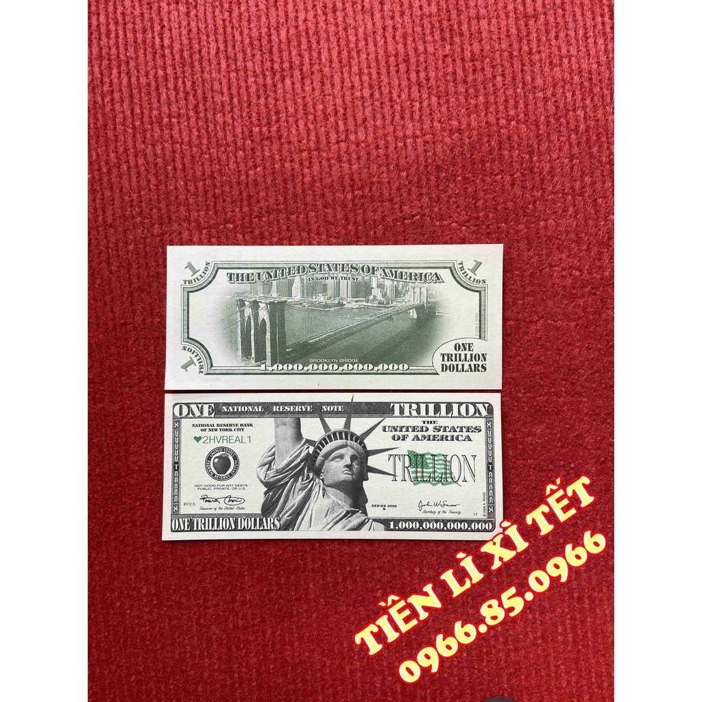 Tờ 1 ngàn (nghìn) tỷ USD Lưu niệm may mắn