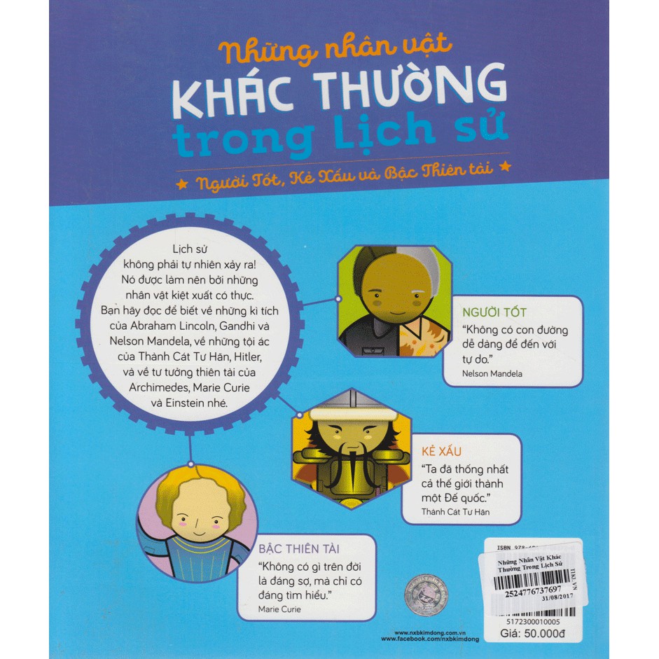 Sách - Những Nhân Vật Khác Thường Trong Lịch Sử (Người Tốt, Kẻ Xấu Và Bậc Thiên Tài)