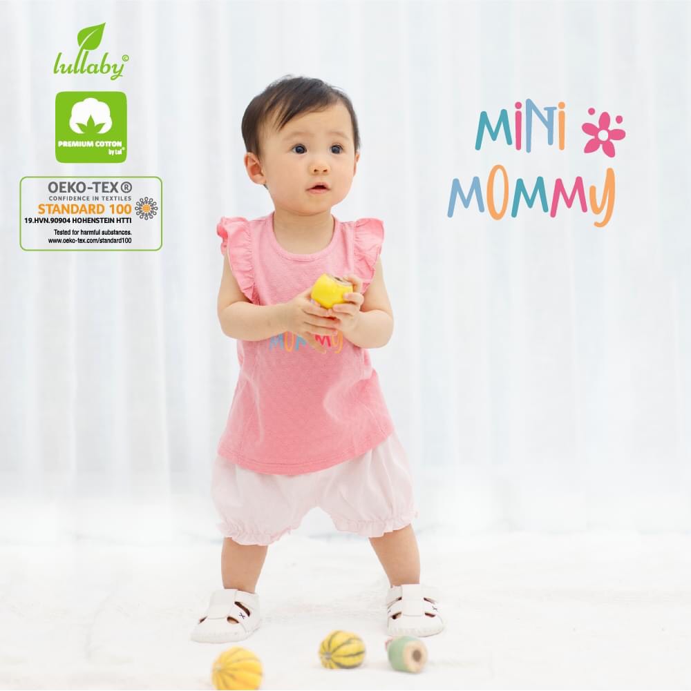 [RẺ VÔ ĐỊCH] Bộ cánh tiên chữ A in họa tiết bé gái cotton cao cấp Lullaby chính hãng