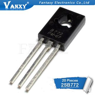 Set 20 Linh Kiện Bán Dẫn B772 To126 2sb772 3a / 40v Pnp To-126