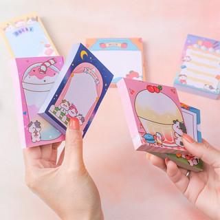 Set 80 tờ giấy note bò sữa dễ thương